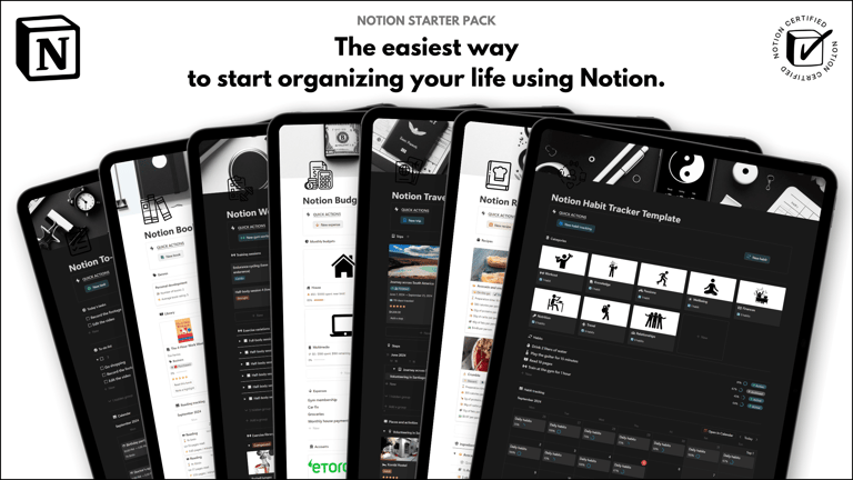 Notion Templates | Notion Starter Pack | Cover