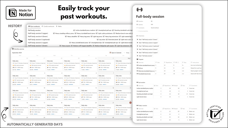 Notion Templates | Ultimate Workout OS™  | Cover 5