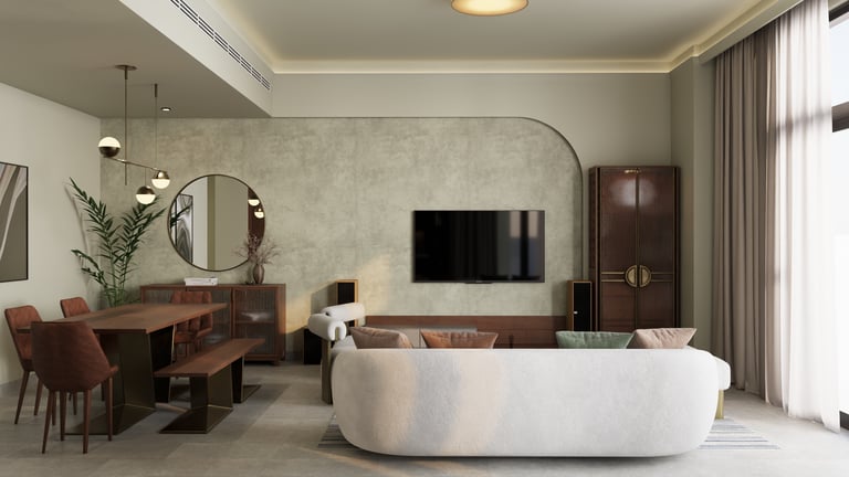 Luxury interior design in townhouse in Tilal Al Ghaf