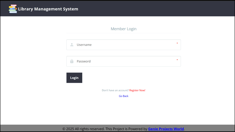 online-library-management-system-members-login-page