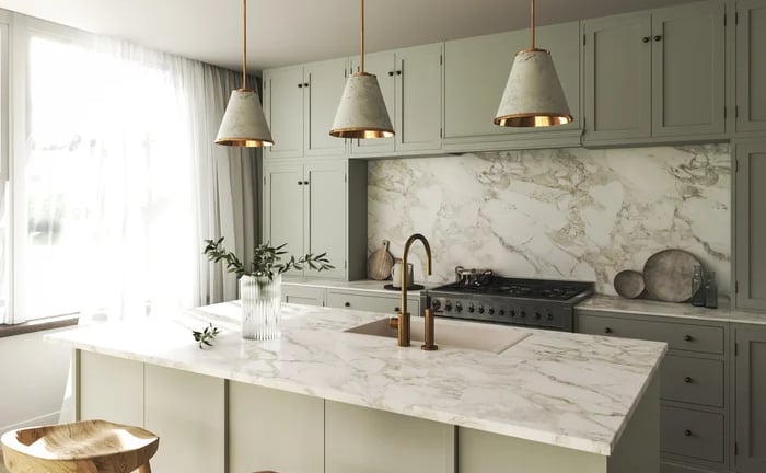 "virtuvinis stalviršis iš kvarco akmens"