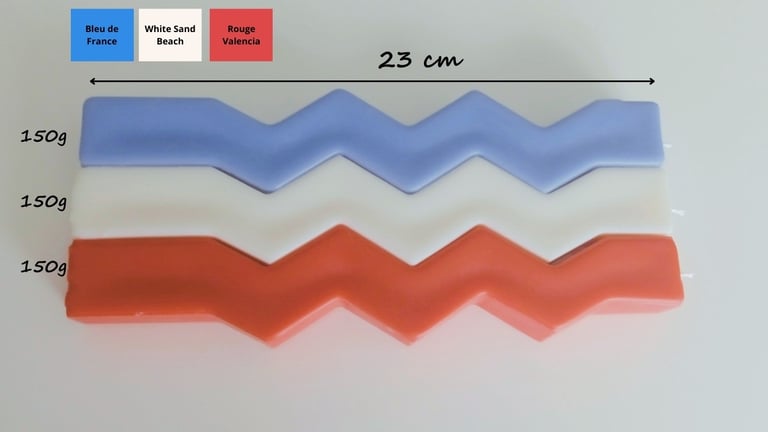 French flag candle blue white red from eclatdeluciole.fr