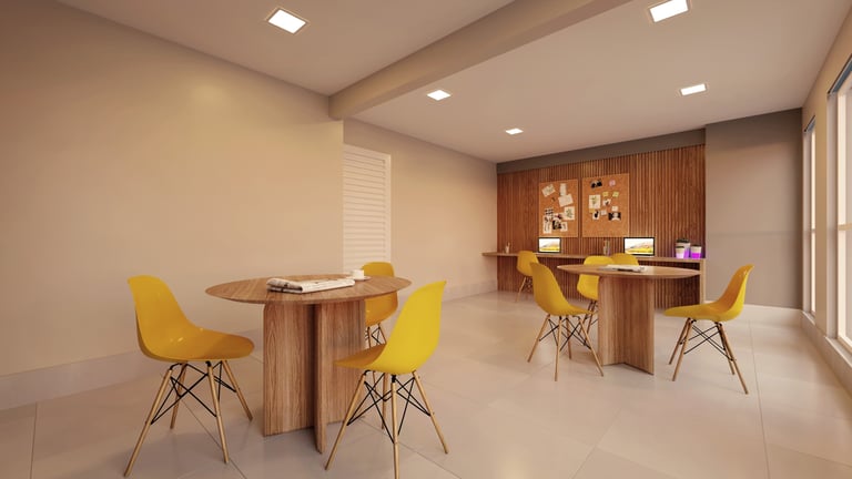 a dining room with a table and chairs