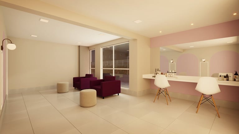 a living room with a couch and a chair