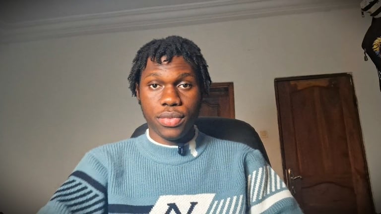 a man in a blue sweater and a blue sweater