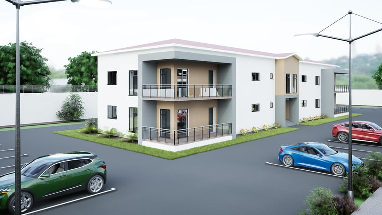 Residential apartment block for staff and visiting partners at the youth development campus