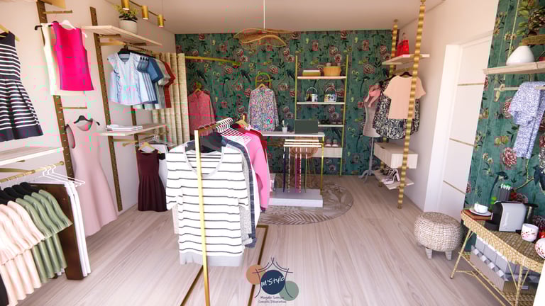 projection showroom vêtements