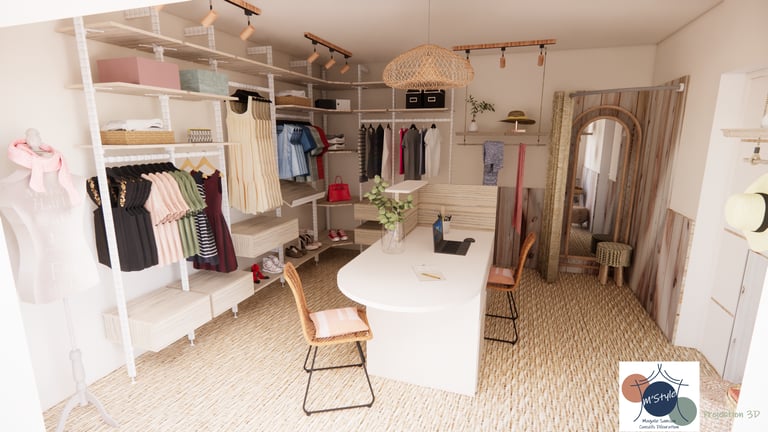 projection showroom vêtements