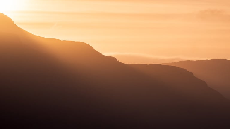 Beautiful sunset in the Faroe Islands