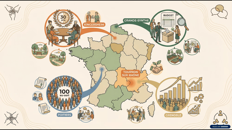 Carte de France des projets communaux participatifs