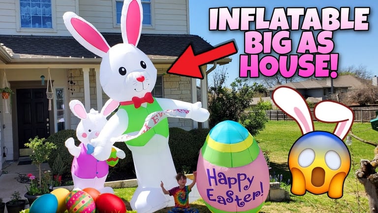multiple Easter inflatables