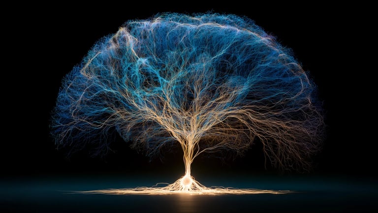 a group of neurons looking like a tree