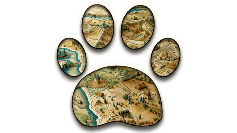 Paw-shaped map of the Great Plains region