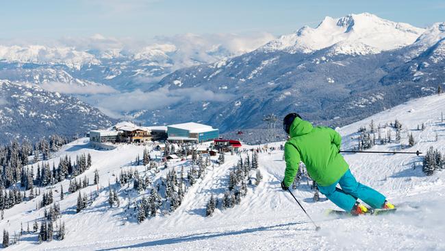a person skiing in Whistler Blackcomb, Canada