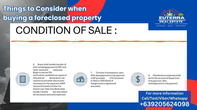 Things to Consider In buying Foreclosed Properties