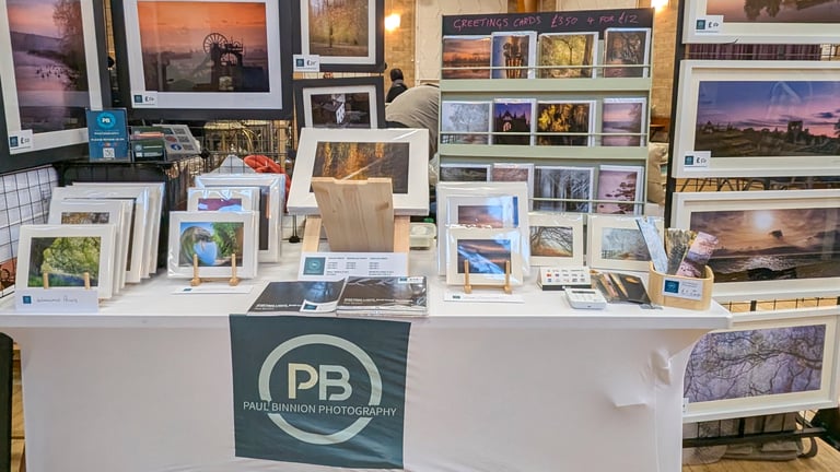 Craft Market Stall Paul Binnion Photography Nottingham Photographer Selling Prints