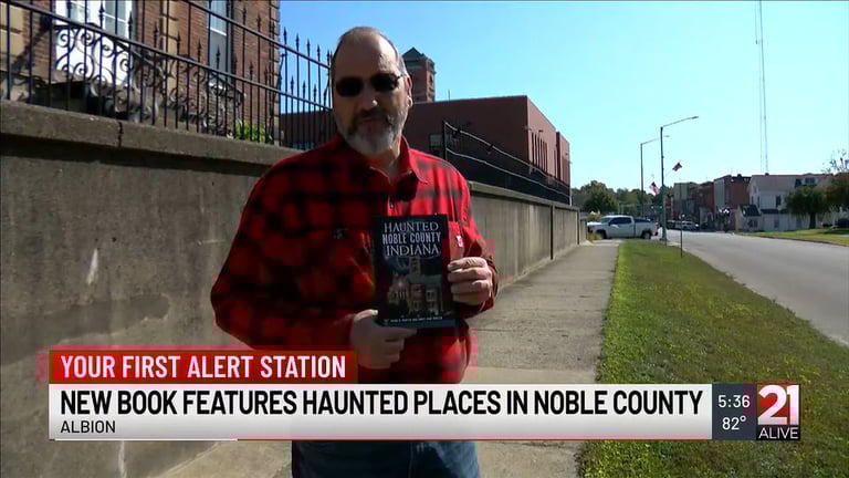 Author Mark R. Hunter on 21Alive newscast.