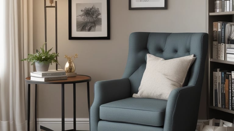 A cozy desert retreat featuring warm earthy tones and comfortable seating