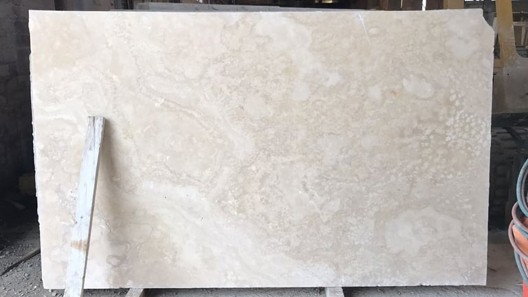 White Travertine Slabs