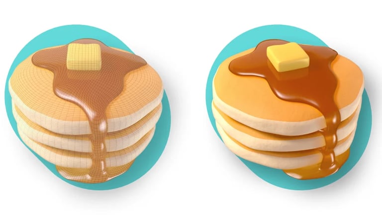 3D pancake emoji