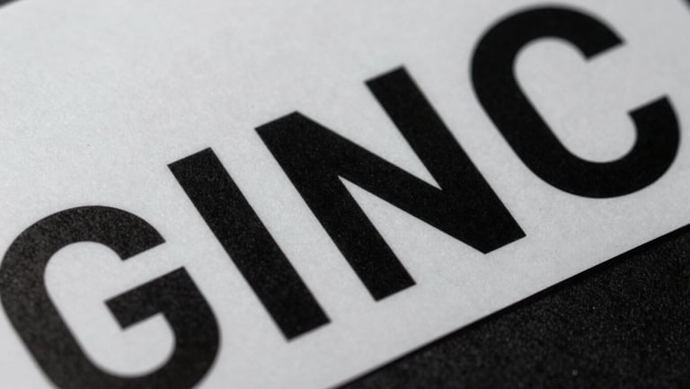 Extreme close-up of crisp typography on physical packaging, high-contrast shadows, technical precision layout.