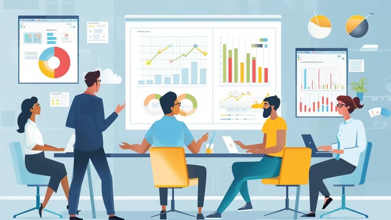Digital marketing team collaborating on local SEO strategies