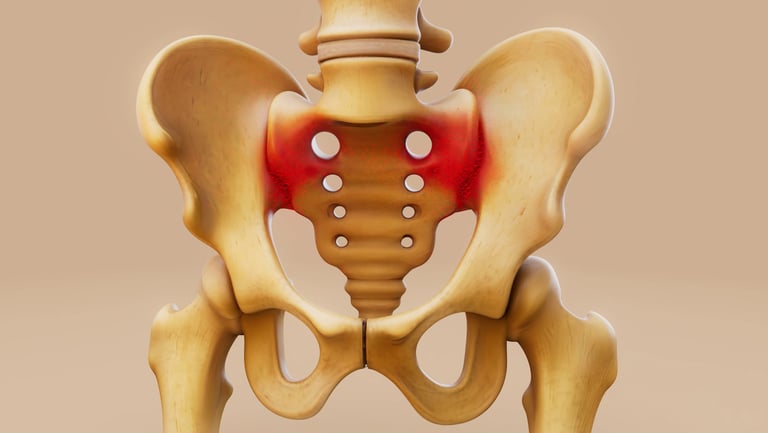 douleur pelvienne : pelvis avec surbrillance