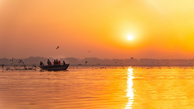 Sunrise boating in varanasi