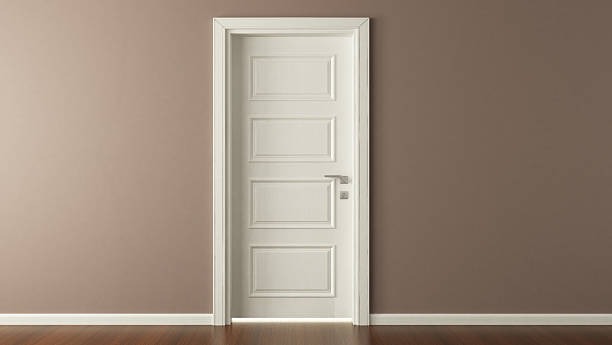 a door with a door open and a door with a door open