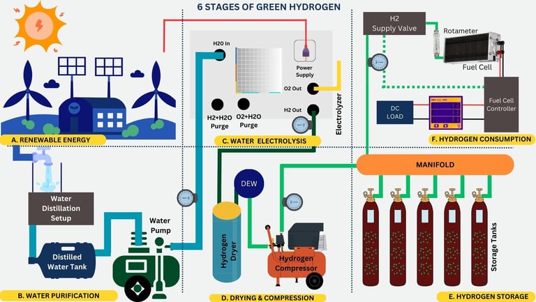6 stages of Green Hydrogen