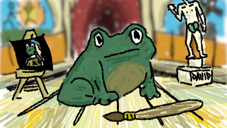 the creative frog (art by joel :) )