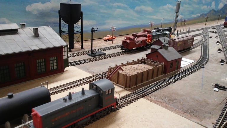Picacho Yard with Southern Pacific locomotives being repaired