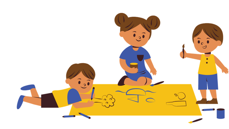 Kids doing artwork