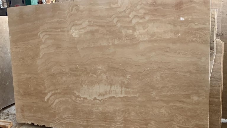Travertine slabs, natural stone slab of Italian classic bronze brown