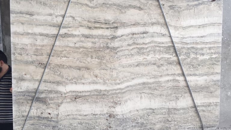 Travertine slabs, natural stone slab, Italian gray silver light natural stone