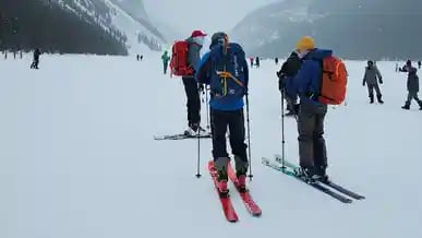 Shuttle transportation service to Lake Louise Ski Resort during winter season