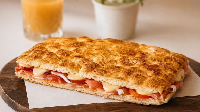 Italian focaccia and takeaway lunch at Radici Café & Catering, Italian cafe in Adelaide