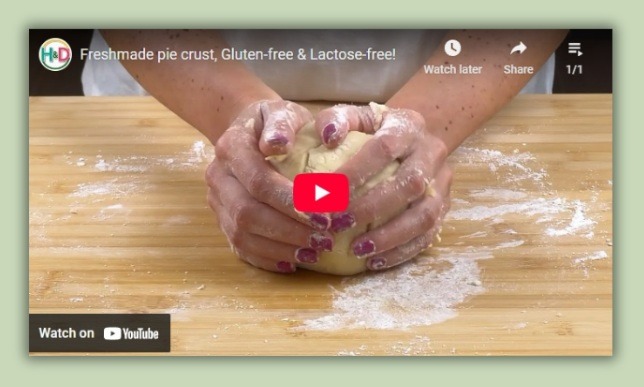 Freshmade gluten free pie crust