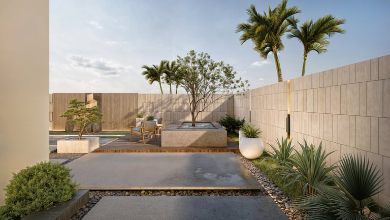 Yas Island Dubai luxury villa modern landscape