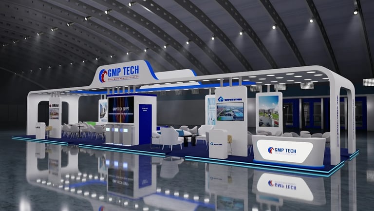 GMP TECH EGYPT stand at Pharmaconex 2026 Egypt by Morgan Expo, Exhibition Stand Builder.