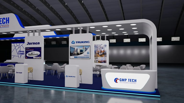 GMP TECH EGYPT stand at Pharmaconex 2026 Egypt by Morgan Expo, Exhibition Stand Builder.