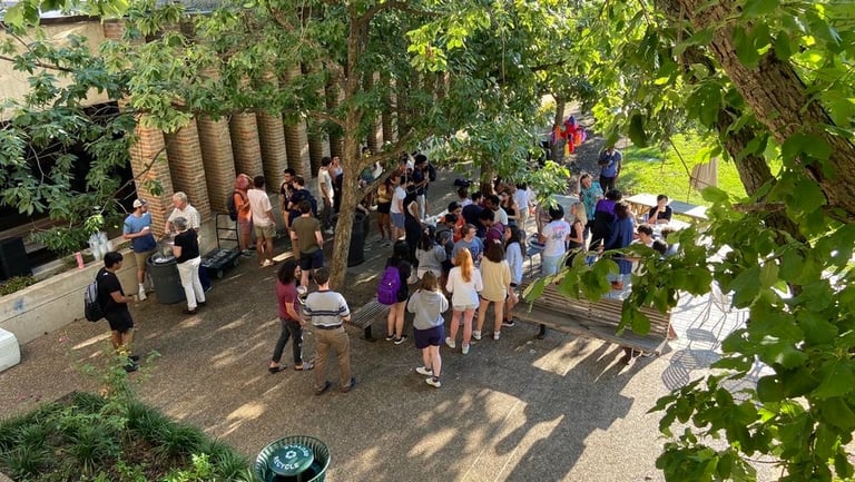 Lovetteers gather in the Quad for Fun Friday