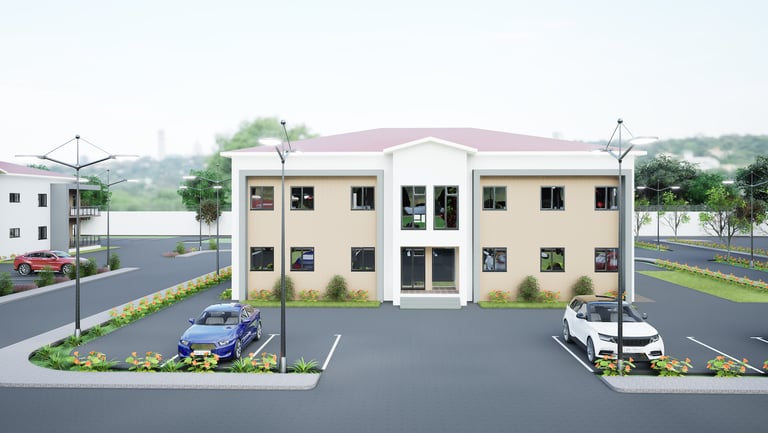 Administration and learning centre at Play and Preach International campus