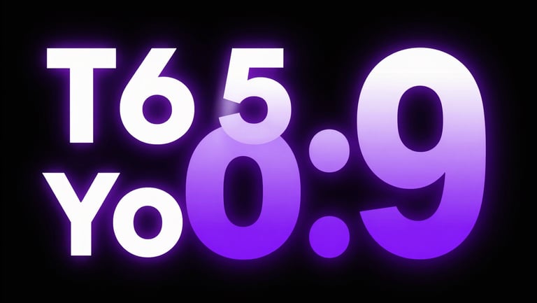 High-contrast 16:9 YouTube thumbnail mockup, vibrant purple accents, sharp digital glow, bold typography, dark mode background