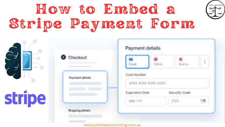 Stripe payment form embedding guide.