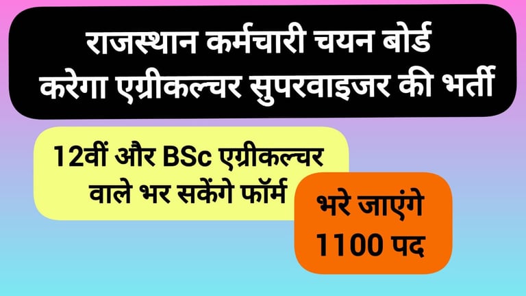 Bharat yojna Rajasthan Staff Selection Board