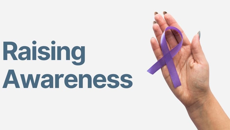 Raising awareness ribbon