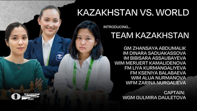Chess Team Kazakhstan vs the World #NepoDing World Championship 2023