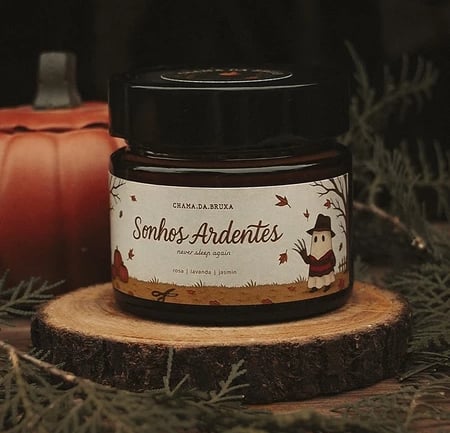 Vela Aromática Artesanal Mística Chama da Bruxa