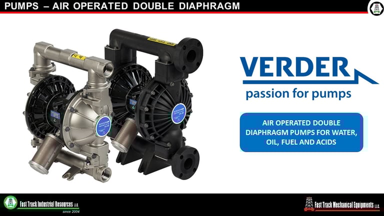 VERDER WILDEN AIR OPERATED DOUBLE DIAPHRAGM PUMPS DUBAI | info@fasttrackindustrial.com
